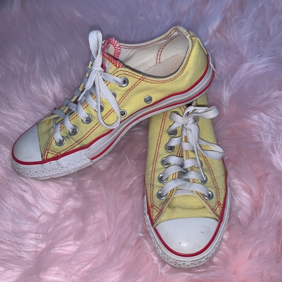 Yellow Low Top Converse Sneaker - Picture 2 of 3